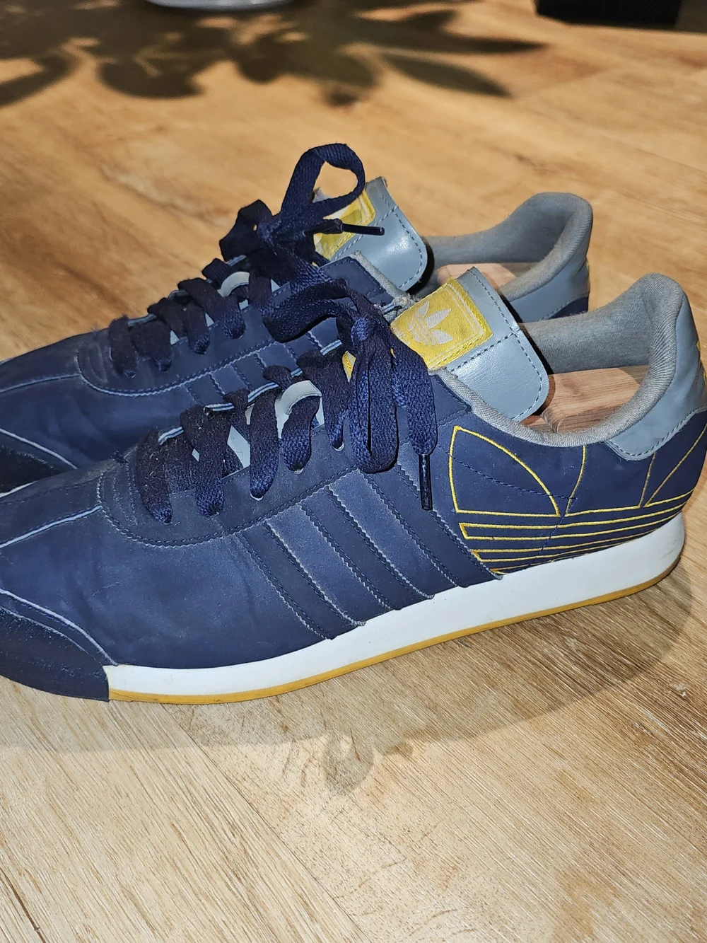 ADIDAS Samoa Mens Blue Suede Sneakers Size 13 Shoes Athletic Running - Picture 3 of 6